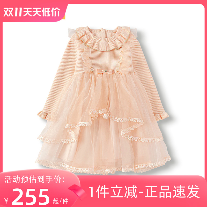 巴拉巴拉连衣裙女童网纱裙子甜美