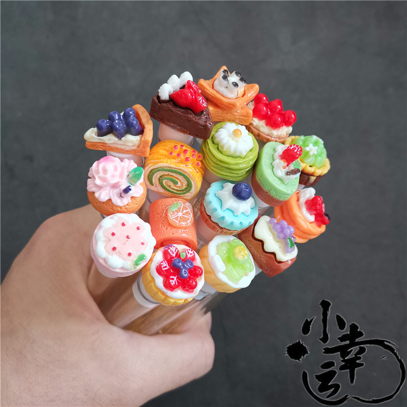 50支食物系 嫁接睫毛螺旋刷便携带钻管装睫毛刷水晶杆眉毛梳眉刷