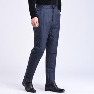 中老青年加厚高腰内外穿保暖白鸭绒东北棉裤 秋冬季 内胆 男士 羽绒裤