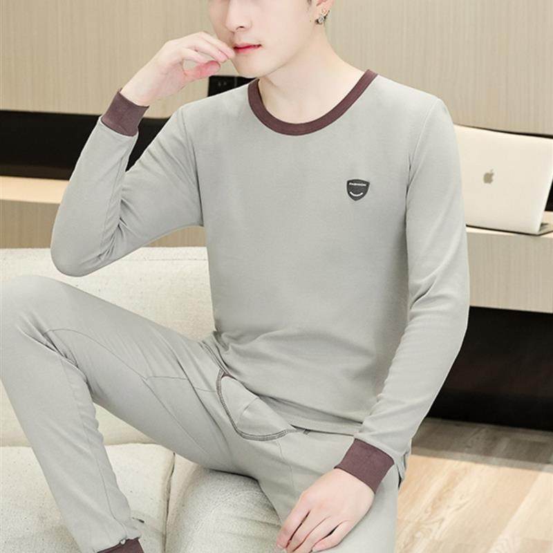 青少年纯棉秋衣秋裤男2024新款棉毛衫初中学生内搭全棉保暖内衣男,女士内衣/男士内衣/家居服,保暖套装,淘宝优惠券,粉丝福利购,淘宝优惠卷