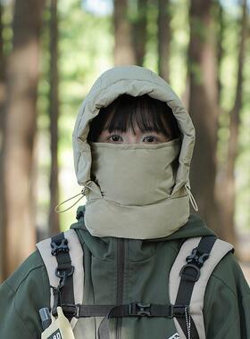 围脖面罩一体头套女冬季骑行保暖加绒帽子防风防寒滑雪雷锋帽女