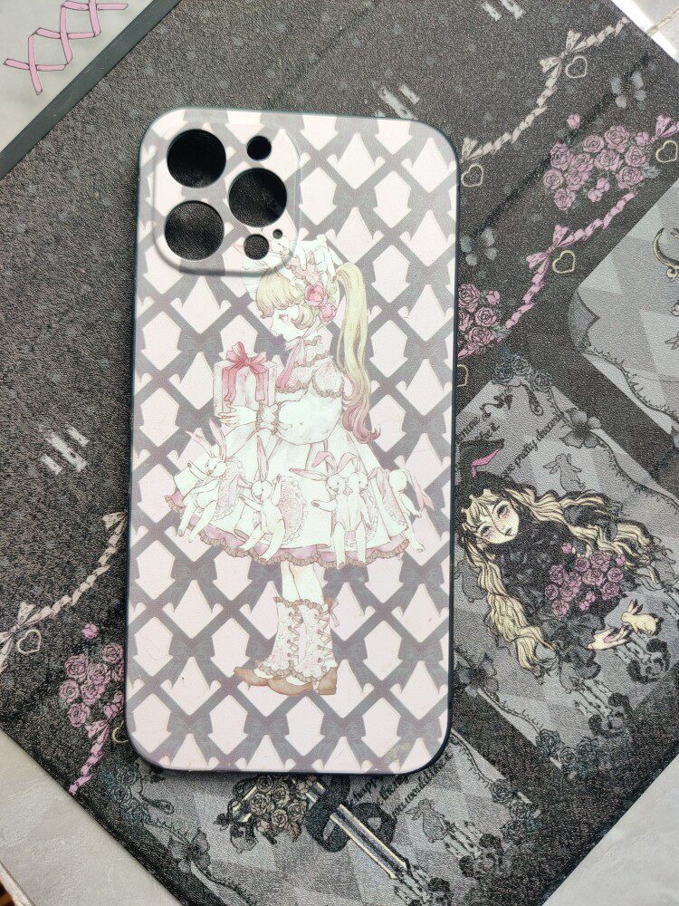 原创lolita复古cute doll感娃娃兔少女imd适用苹果华为手机壳暗黑黑甜古董娃娃