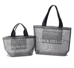 日系dean&deluca夏季网纱单肩包海边度假休闲购物袋网格手提包女