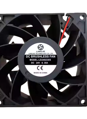 全新直流无刷 LD249238S DC24V 0.35A 加压大风量 变频器散热风扇