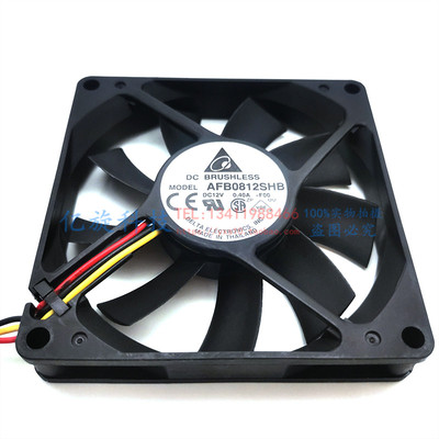 台达 AFB0812SHB 8015 12V 0.40A 8CM 2 3 4线机箱大风量散热风扇