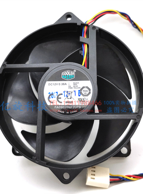 全新酷冷至尊 FA09025H12LPB 12V 0.36A 9CM圆框4线CPU散热器风扇