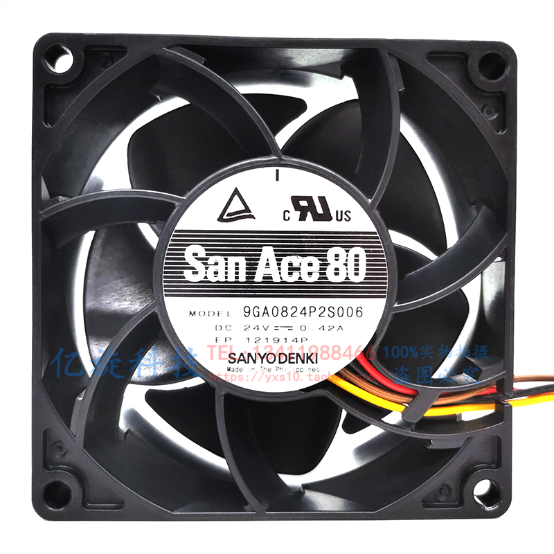 Sanyo三洋8032 8CM 9GA0824P2S001 24V 0.42A PWM4线调速散热风扇