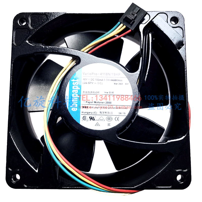 12038 原装德国 Varlopro 4118N/19HP-202 48V 198Ma 9.5W风扇