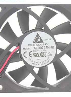 AFB0724HHB 台达 7015 24V 0.25A 7CM/厘米 双滚珠变频器散热风扇
