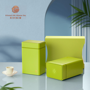 新款红茶绿茶春茶茶叶包装盒半斤装碧螺春手提双罐礼品包装盒空盒
