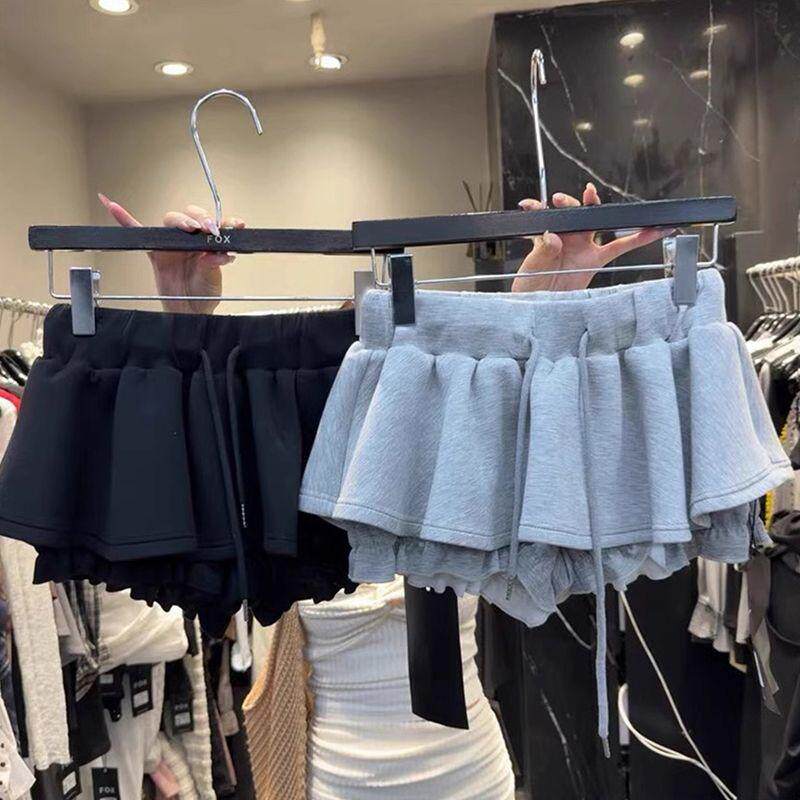 半身裙短裤裙子女夏季薄款宽松显瘦百搭防走光大码高腰a字蛋糕裙