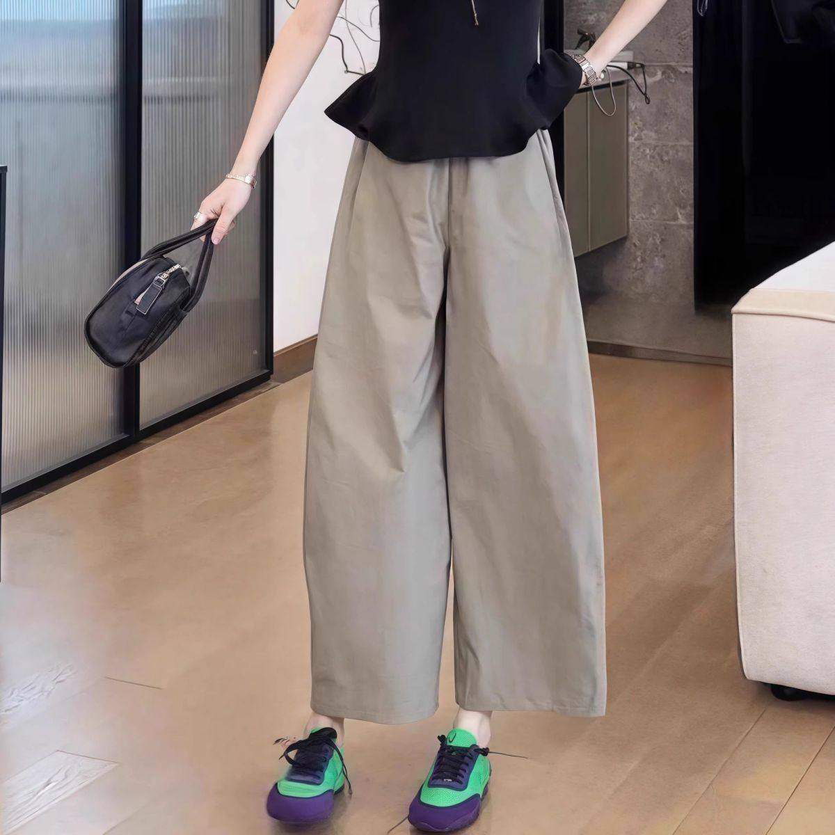 大码速干防晒冰丝阔腿裤子女夏季薄款宽松显瘦休闲九分直筒运动裤,女装/女士精品,休闲裤,淘宝优惠券,粉丝福利购,淘宝优惠卷