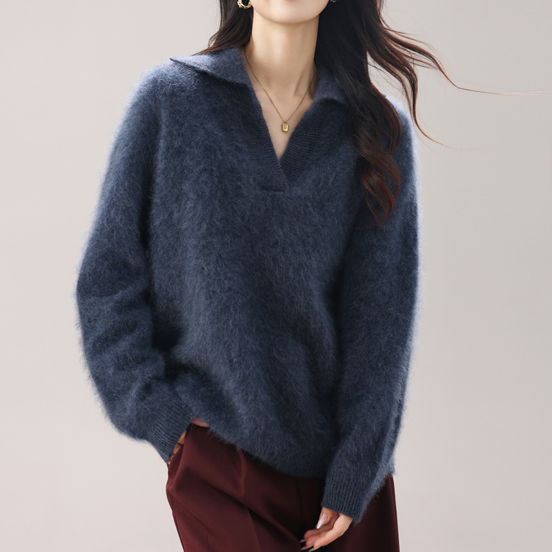 重磅加厚POLO领拉绒羊绒