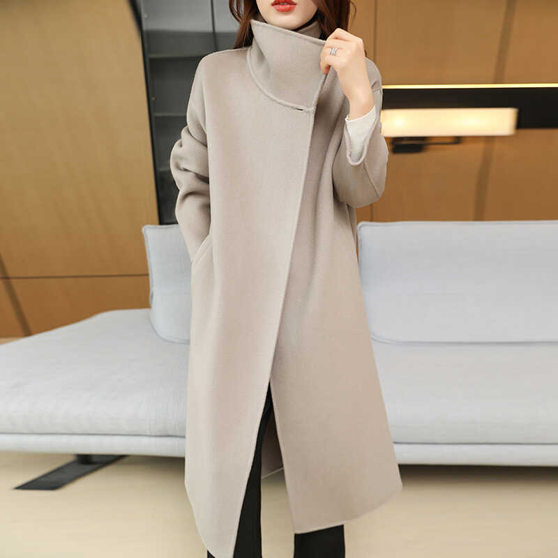 2025秋冬立领双面羊绒大