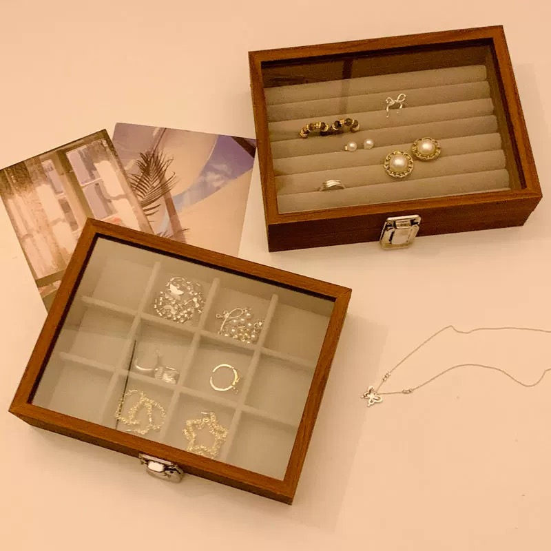 首饰盒便携耳环戒指项链收纳盒