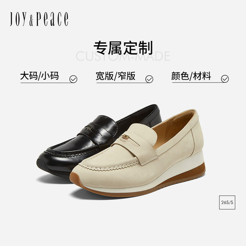 [定制小码32/大码41胖瘦脚]真美诗学院2026秋英伦乐福鞋YA406CA6C