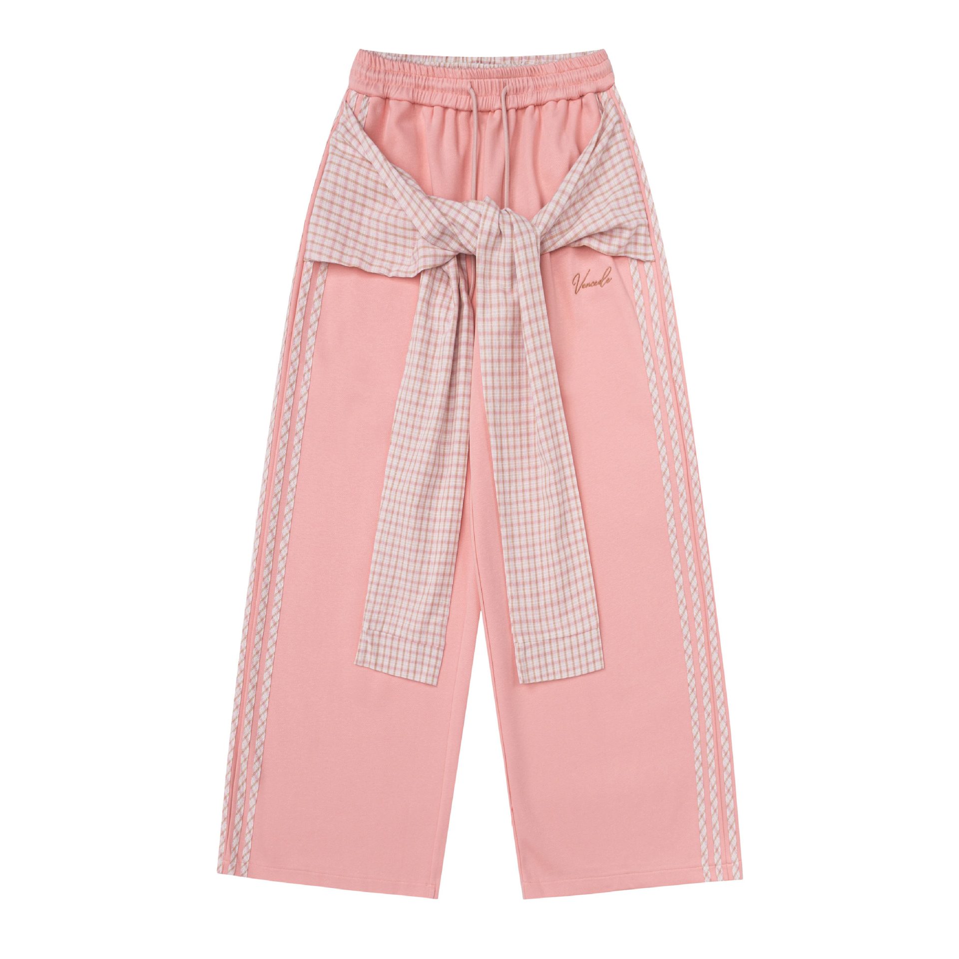 【蚀月镜】y2k千禧风格纹绑带卫裤女宽松阔腿休闲裤子jazz街舞ins