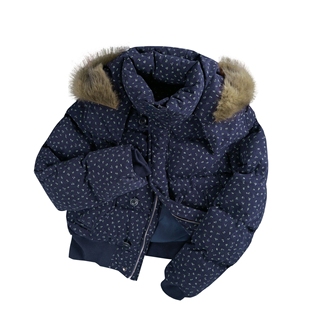 复古大毛领连帽棉服女冬季 美式 加厚保暖棉衣外套潮牌 蚀月镜