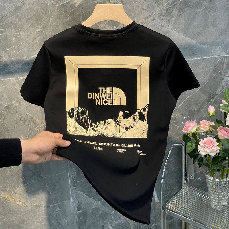 MAROLIO 엄선된 고품질 원단  패션 프린트 티셔츠 남성 여름 순수 코튼 반팔 캐주얼 탑