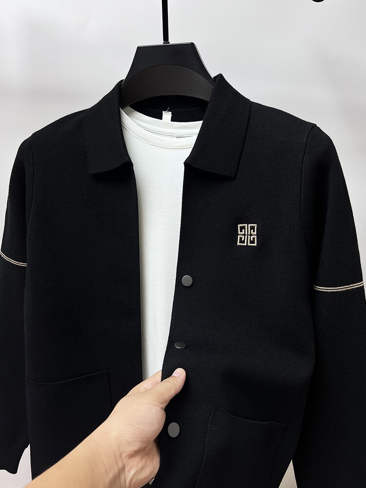 MAROLIO 상체가 부드럽고 편안해요 고급 니트 가디건 남성 봄 가을 슬림 스웨터 재킷 남성 트렌디