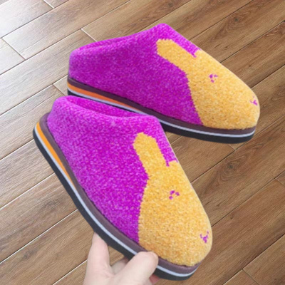 毛线棉鞋女手工保暖底编织新款居家婚嫁鞋纯拖鞋防滑成品男厚底