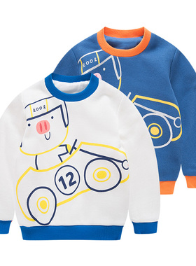 非常小鱼28762男童秋冬季新款双层纯棉针织里长袖80-120满百包邮