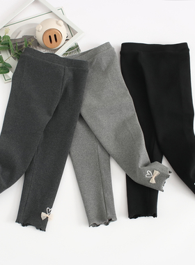 非常小鱼81679新款秋季女童装中童针织打底裤长裤90-130偏小