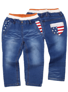 非常小鱼37543春秋款男童装纯棉休闲中腰柔软百搭个月牛仔长裤