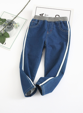 非常小鱼39571男中大童春秋季新款百搭牛仔微弹休闲长裤100-140