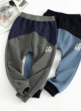 非常小鱼23001新款男童秋季针织纯棉舒服透气休闲收口长裤110-140