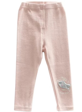 非常小鱼18697新款春秋女童洋气休闲纯棉针织打底运动长裤80-120