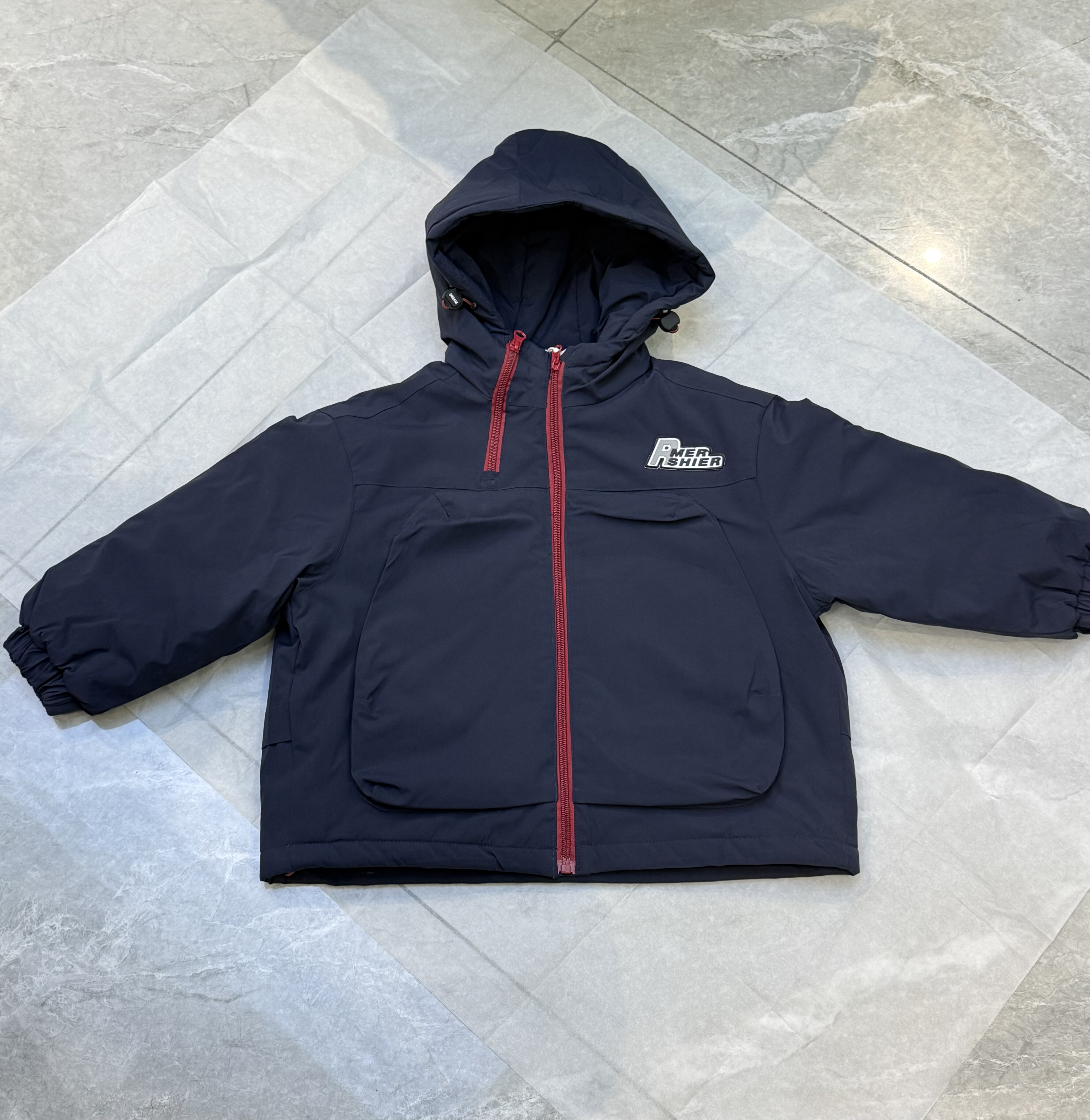 2025秋冬新款儿童休闲时尚百搭洋气日常连帽冲锋衣外套08806