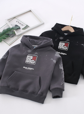 非常小鱼64805新款深秋装冬秋男童针织休闲一体绒儿童上衣110-150