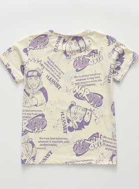 非常小鱼65202男童夏季满印短袖T恤装童装款儿童上衣薄款110-150