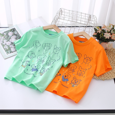 非常小鱼圆领休闲短袖透气吸汗