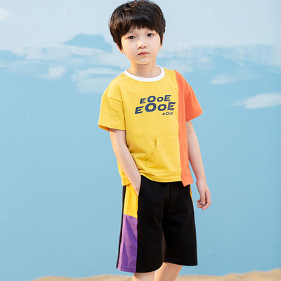 男童纯棉吸汗透气短袖T恤上衣