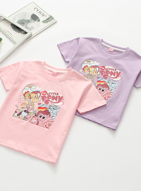 非常小鱼65282女童短袖t恤纯棉2025新款夏洋气儿童夏装110-150