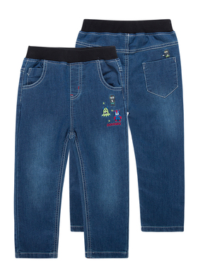 非常小鱼39165新款男童春秋季柔软舒服牛仔休闲长裤100-130