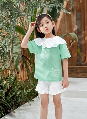 非常小鱼61320清仓女童针织纯棉透气凉快时尚T恤短袖上衣90-130