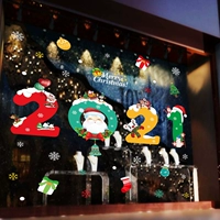 Рождественский электрический декор, стеклянная наклейка для пожилых людей, со снежинками