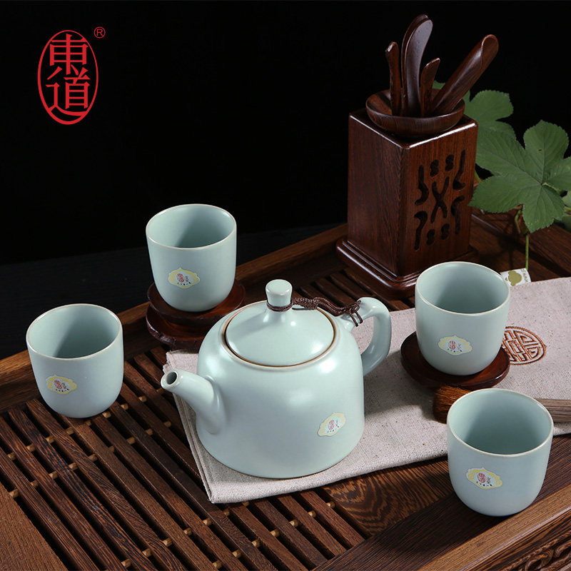 景德镇开片陶瓷整套功夫茶具