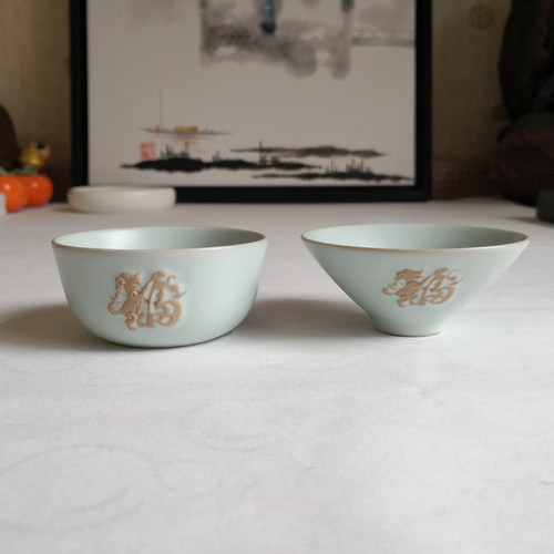 汝瓷开片功夫茶杯