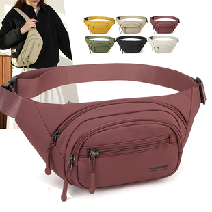 多功能手机腰包女士2026新款潮户外运动胸包休闲背包生意收银挎包