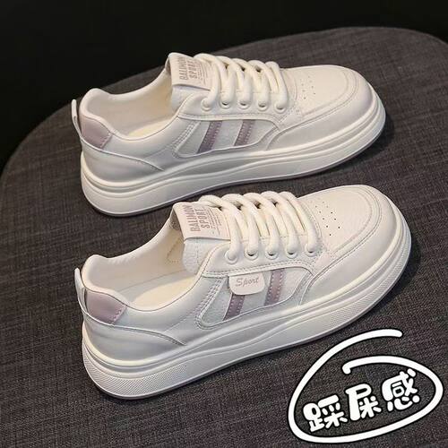 鞋子女2026新款春季爆款百搭厚底平底小白鞋女学生休闲运动板鞋女