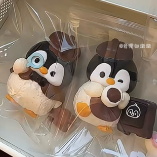 侦探企鹅子母包捏捏解压食品级硅胶奶油泥超软慢回弹礼物缝边玩具