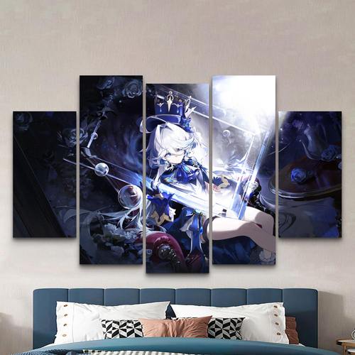 原神芙宁娜仆人阿蕾奇诺周边挂画