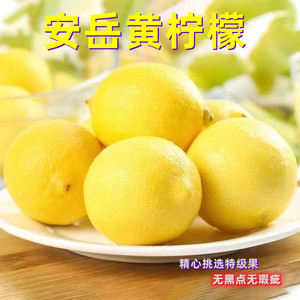 新鲜柠檬无蜡安岳薄皮多汁