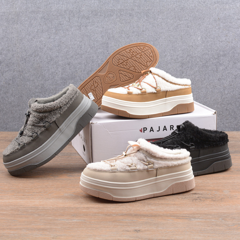 在售145加元！外贸原单出加拿大冬季女士加绒保暖抗寒-30°穆勒鞋