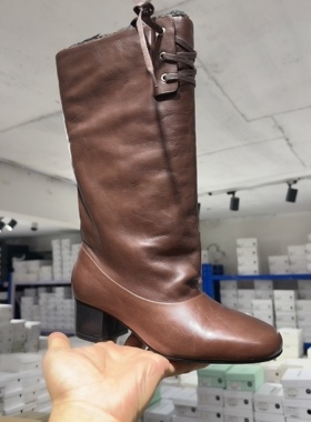 广州2609-5头层牛皮女鞋短靴