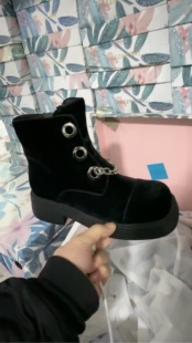 a5艺6042丝绒短靴